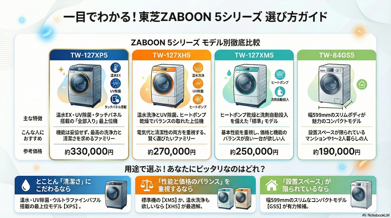 東芝ドラム式洗濯機比較