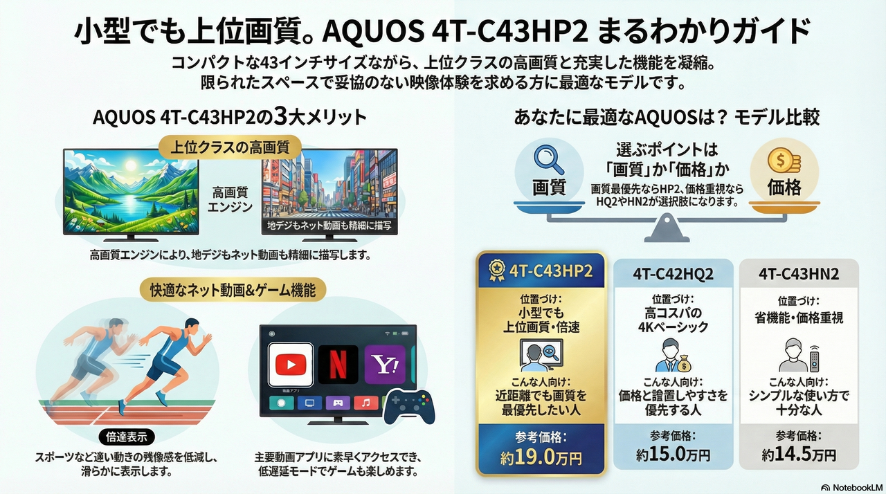 SHARP AQUOS 4T-C43HP2図解
