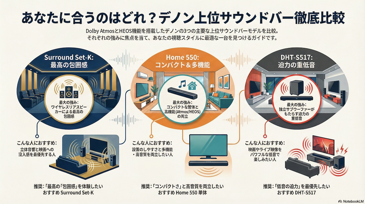 DENONサウンドバー比較