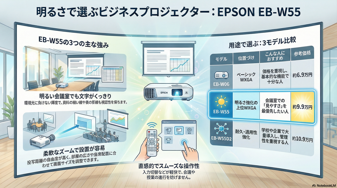EPSON EB-W55図解
