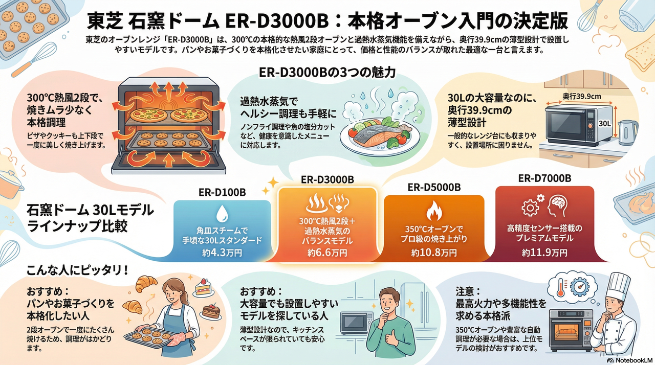 東芝 石窯ドーム ER-D3000B図解