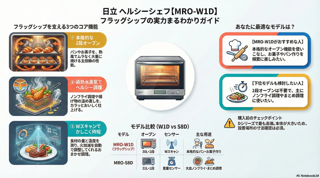 日立 ヘルシーシェフ MRO-W1D図解