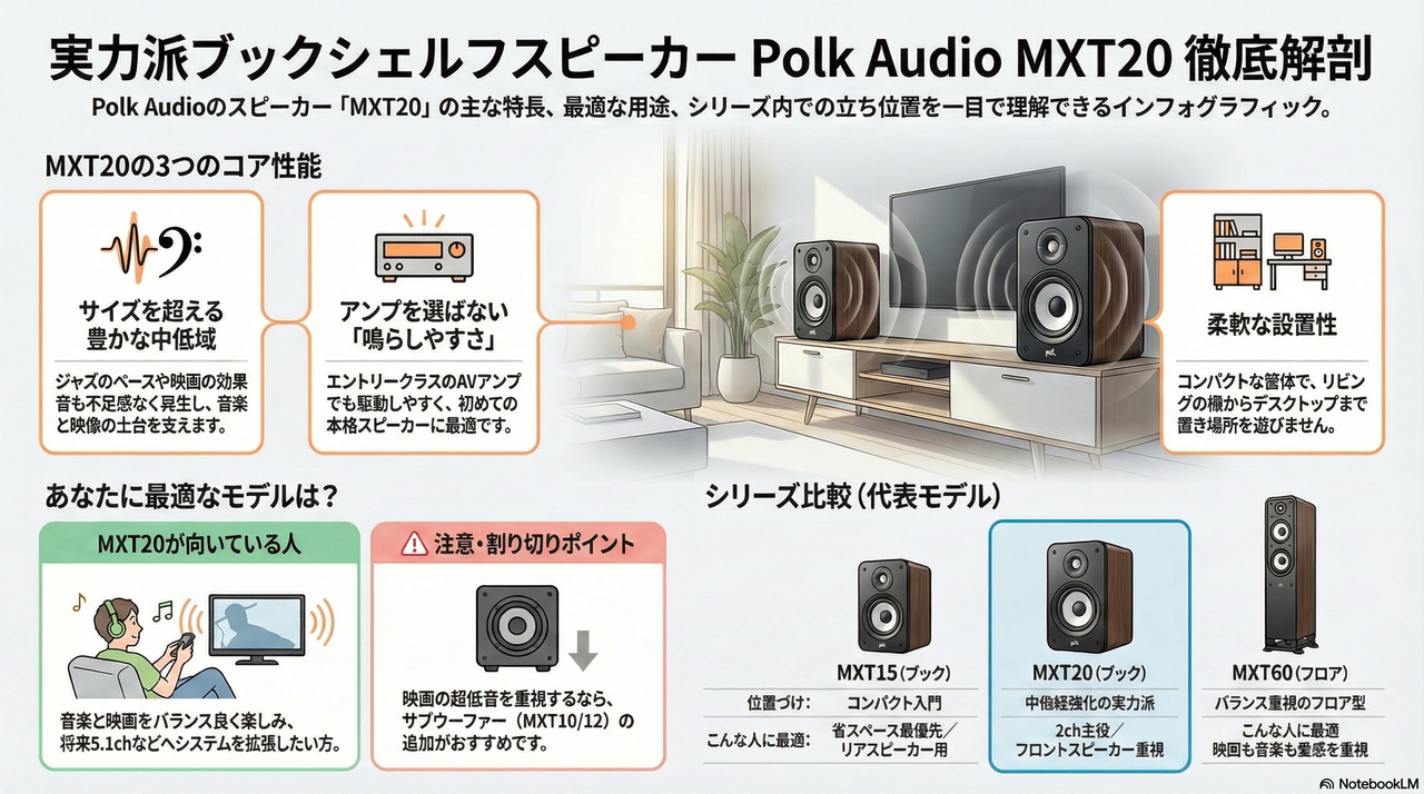 Polk Audio Monitor XT MXT20図解