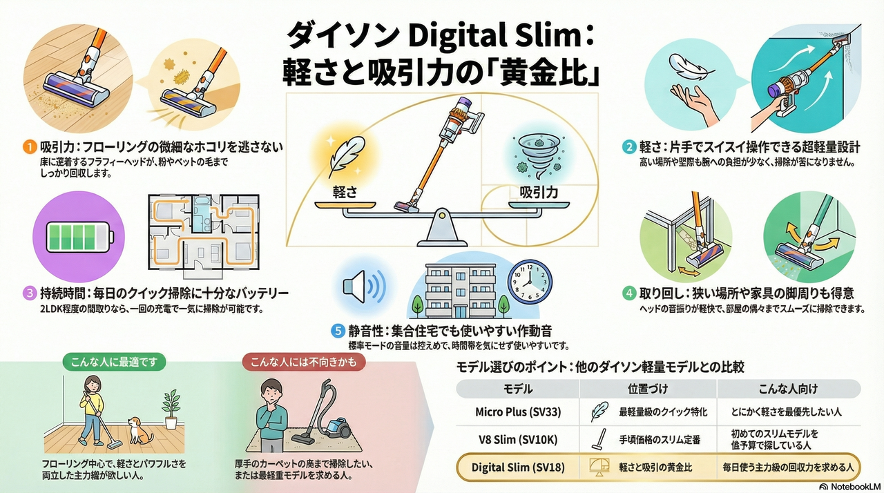 Dyson Digital Slim (SV18 FF OR2)図解
