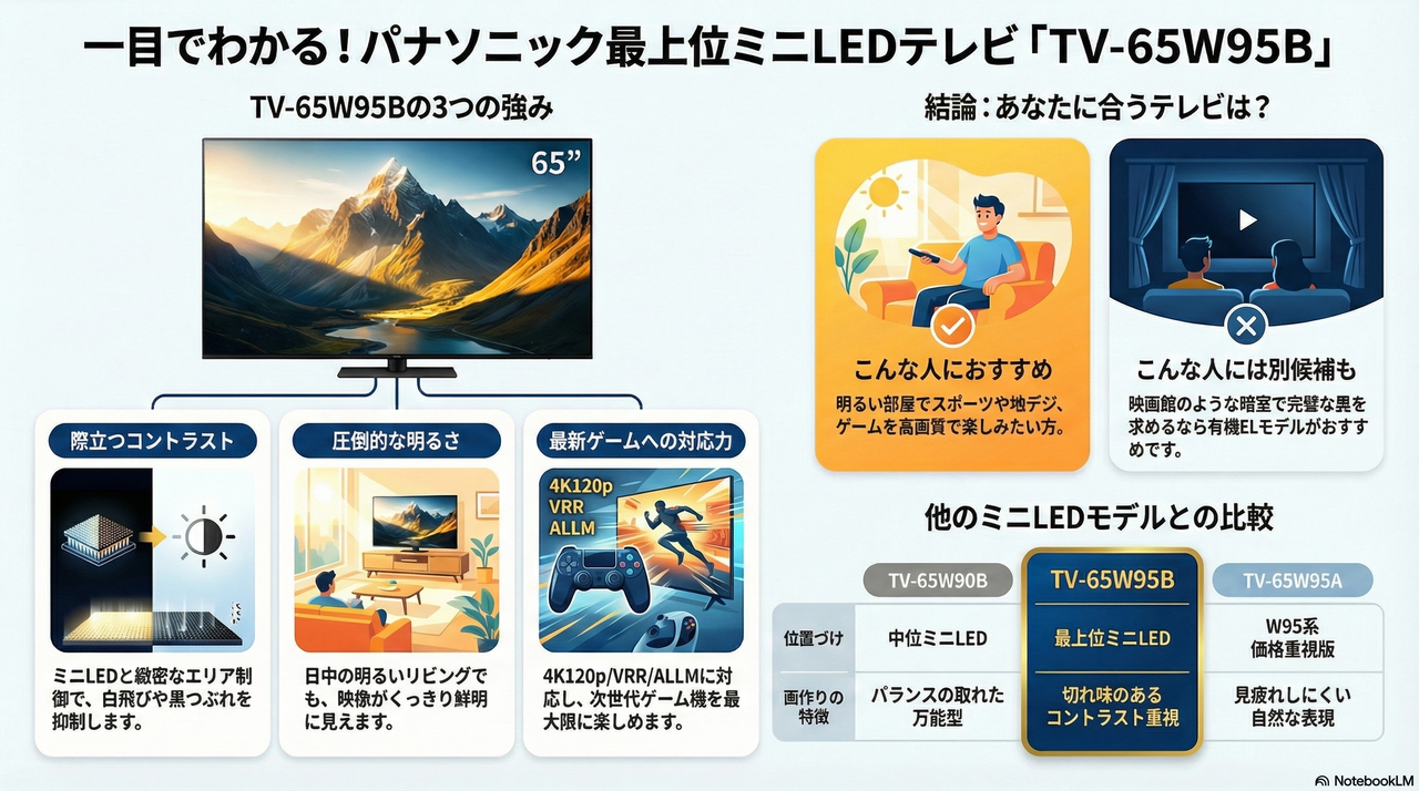 Panasonic TV-65W95B図解