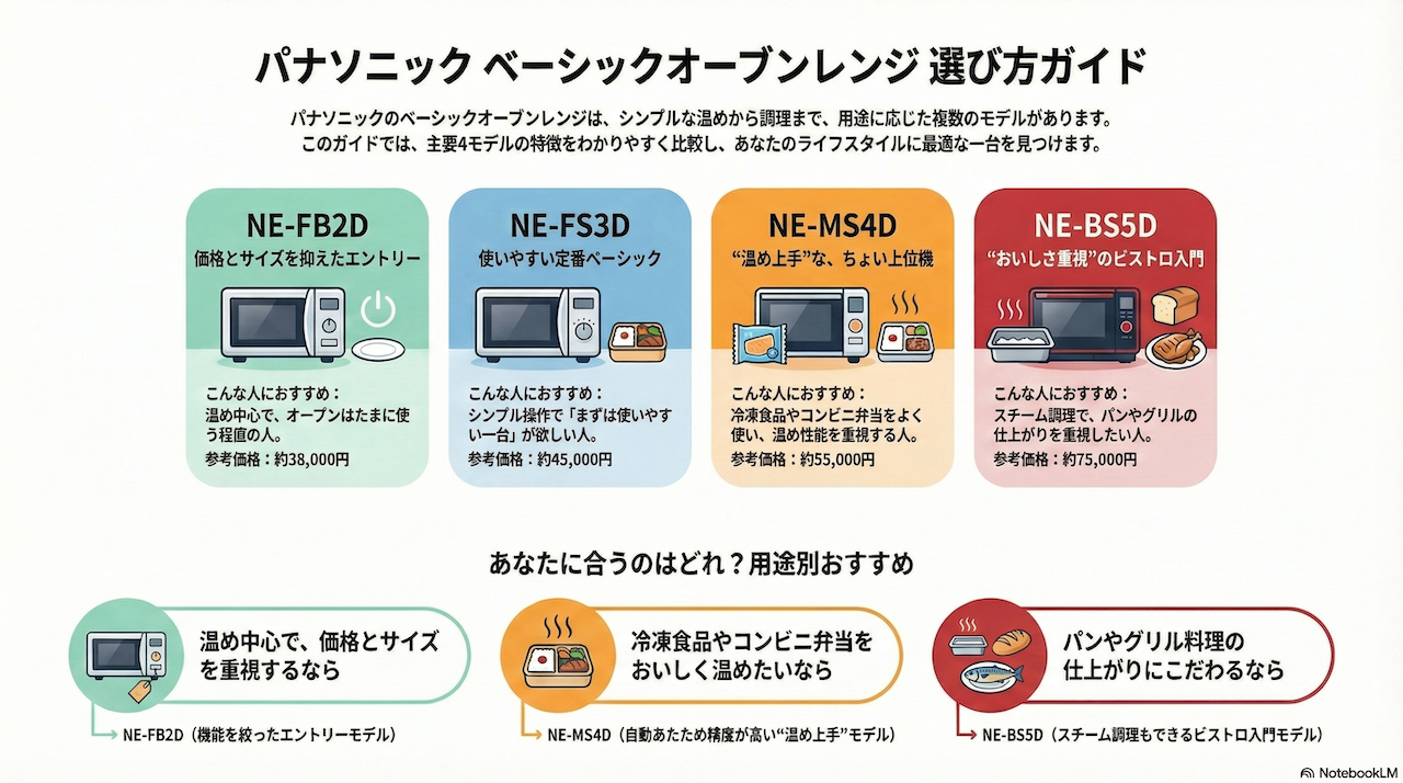 パナソニックオーブンレンジ図解